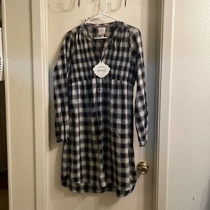 Black/White plaid Knox Rose dress, size Small